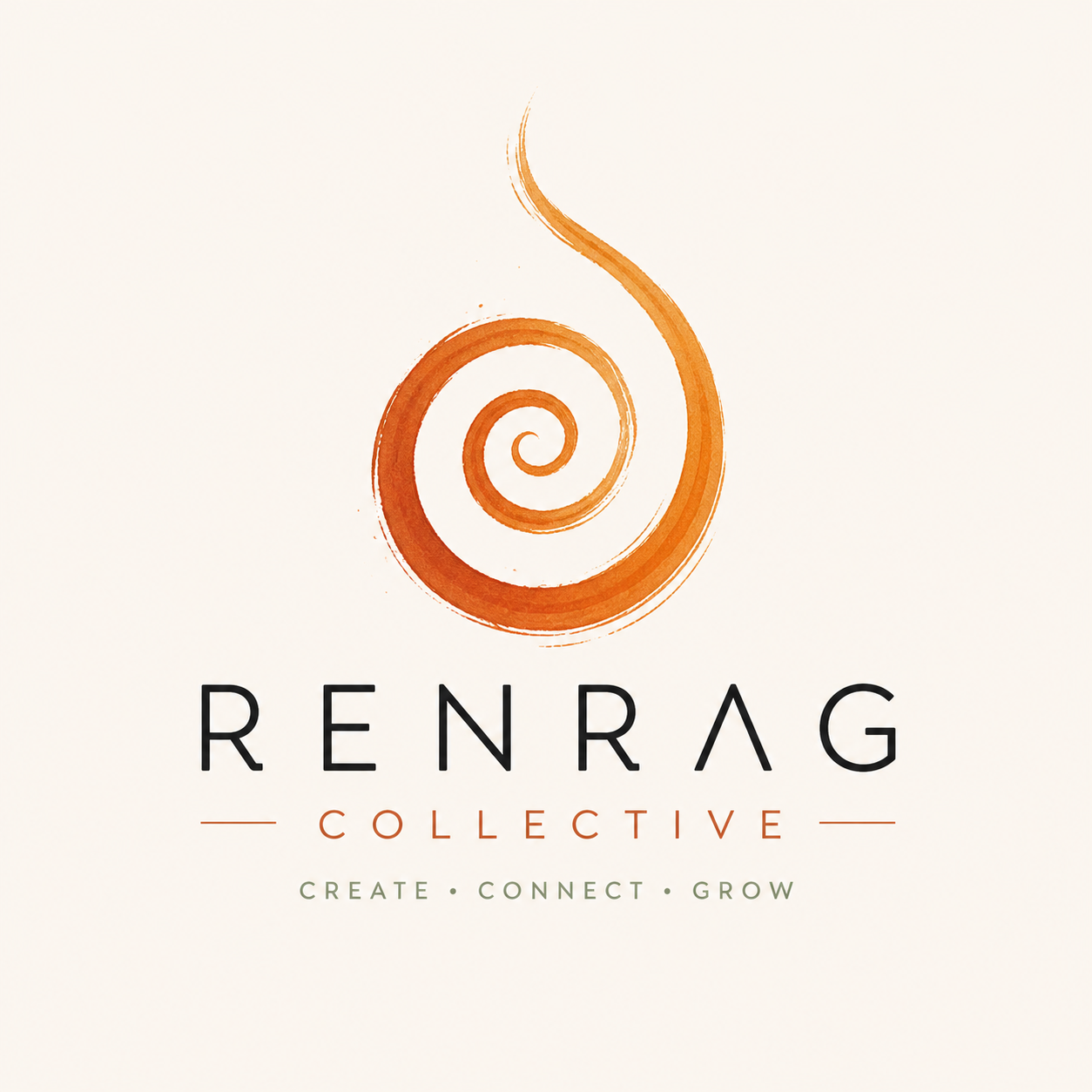 Renrag Collective ember spiral logo